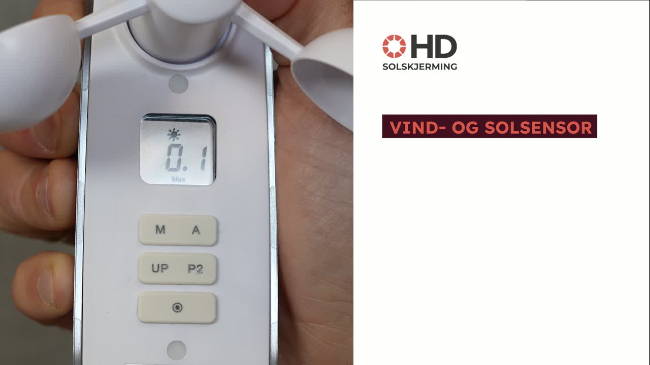 Vind- og solsensor - instruksjonsvideo